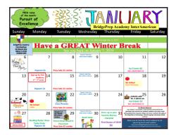 January Calendar